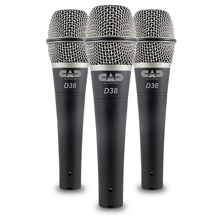 D38 Supercardioid Dynamic Handheld Microphones 3 Pack