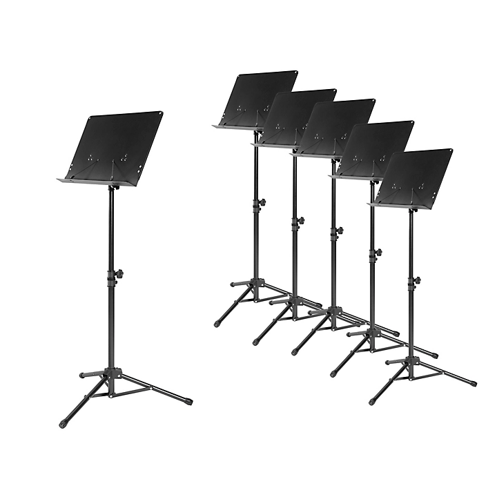 Tripod Orchestral Music Stand 6 Pack Black