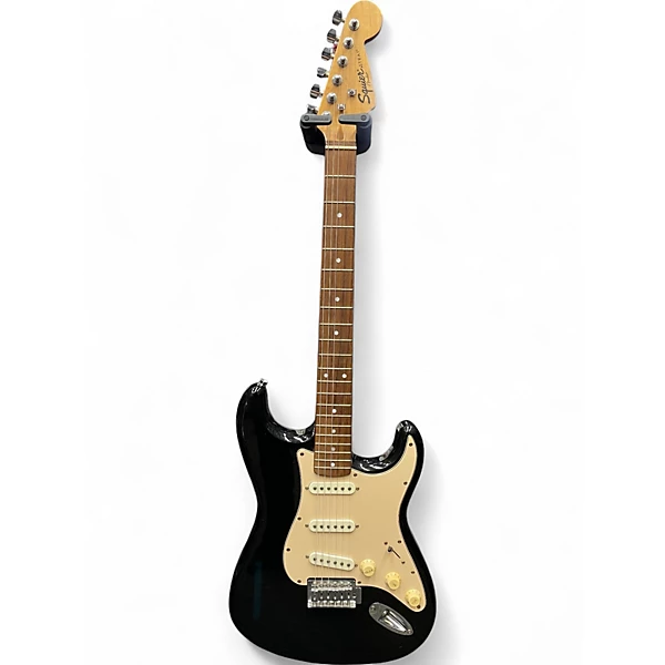 Used Squier STRATOCASTER BLACK Solid Body Electric Guitar