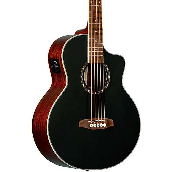 Ortega D8CE 5 5 String Acoustic Electric Bass Guitar Black