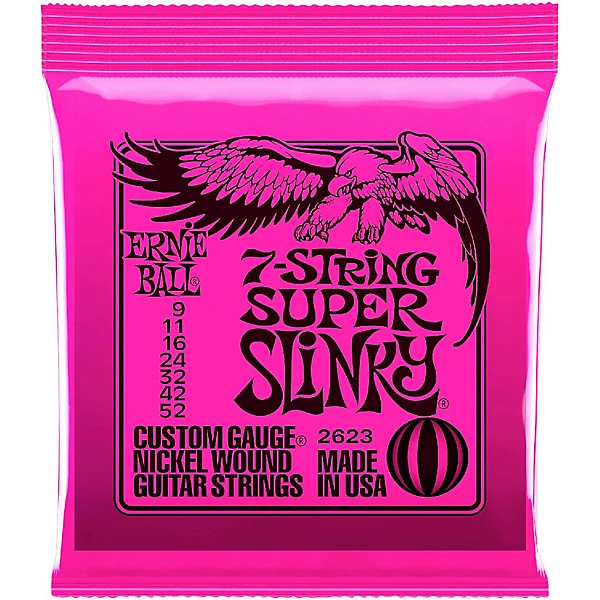 2623 Super Slinky 7 String Electric Guitar Strings