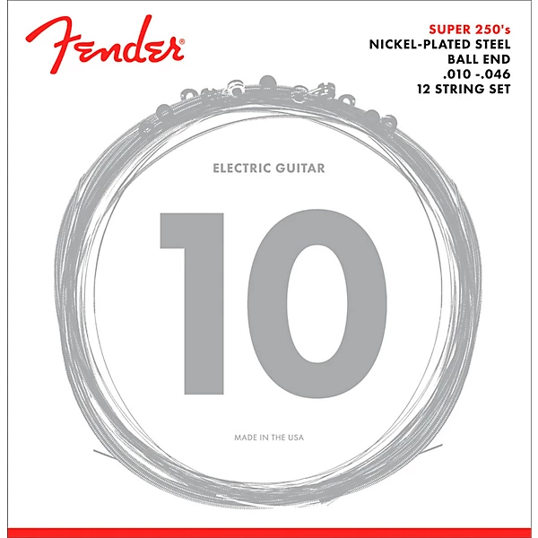 Super 250s Nickel Plated Electric XII Strings 10 46