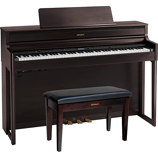 HP704 Digital Upright Piano With Bench Dark Rosewood