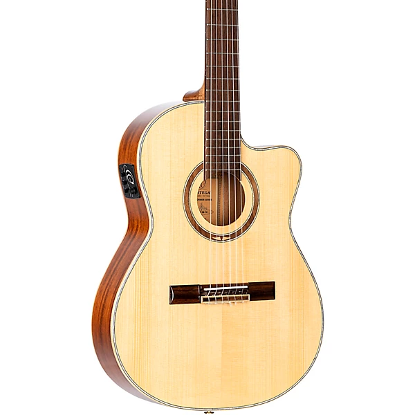 RCE138 T4 Thinline Acoustic Electric Nylon Guitar High Gloss Natural