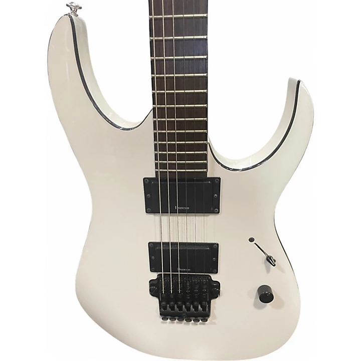 Used 2016 Ibanez MTM20 Black and White Solid Body Electric Guitar