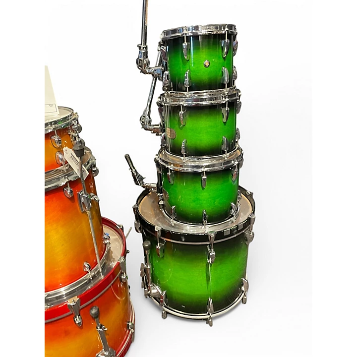 Used Pearl 4 Piece Session Custom Green Burst Drum Kit