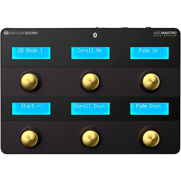 MIDI Maestro MIDI Foot Controller Gold Edition Black