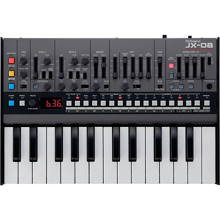 JX 08 Boutique Synthesizer and K 25m Keyboard Unit Bundle