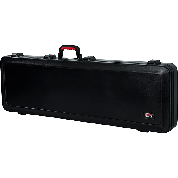 TSA ATA Molded Bass Guitar Case Black Black