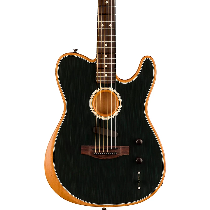 Acoustasonic Player Telecaster Acoustic Electric Guitar Brushed Black