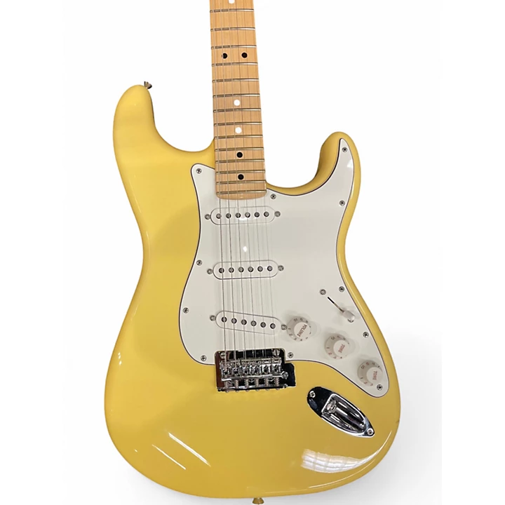 Used Fender Player Stratocaster Yellow Solid Body Electric Guitar