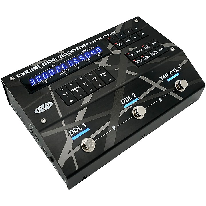 BOSS SDE 3000 EVH Digital Delay Effects Pedal Black and Gray