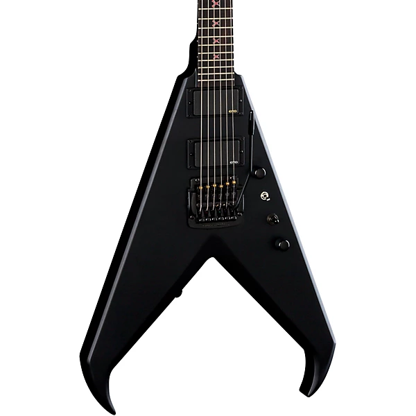 Kerry King V Black Satin Electric Guitar with Case Black Satin