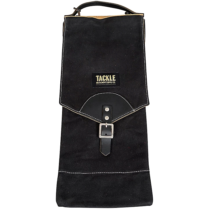 Black Waxed Canvas Compact Stick Bag