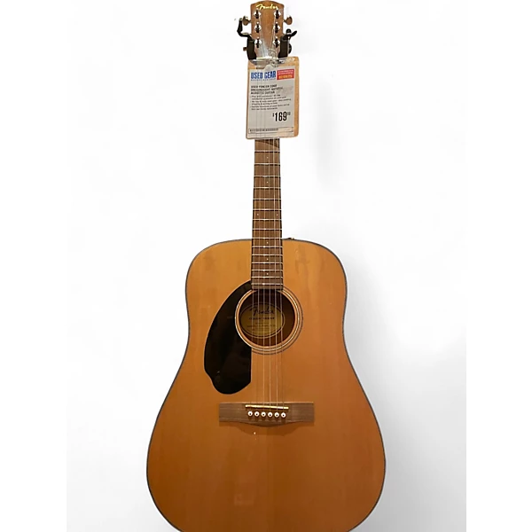 Used Fender CD60 Dreadnought Natural Acoustic Guitar