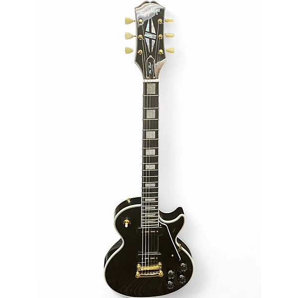 Used Epiphone Les Paul Custom P 90 Ebony Solid Body Electric Guitar