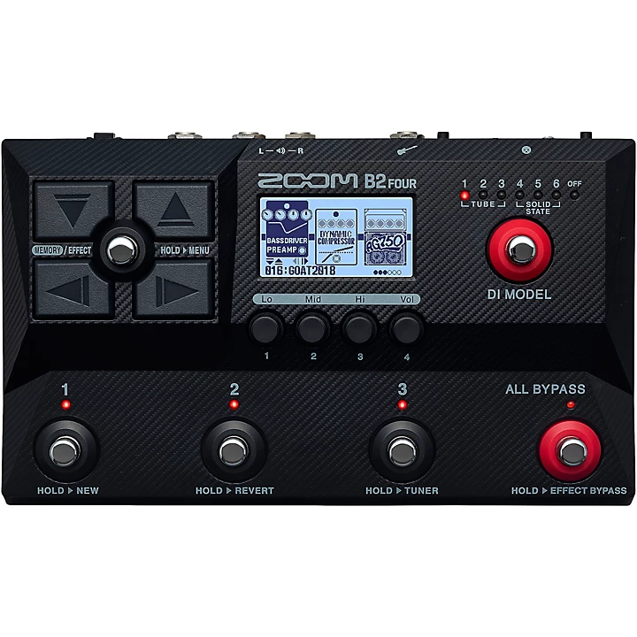 Zoom B2 Four Multi Effects Processor for Bass Black