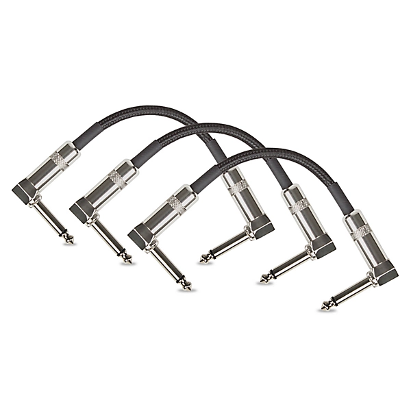Standard Instrument Patch Cable 6 in Black 3 Pack