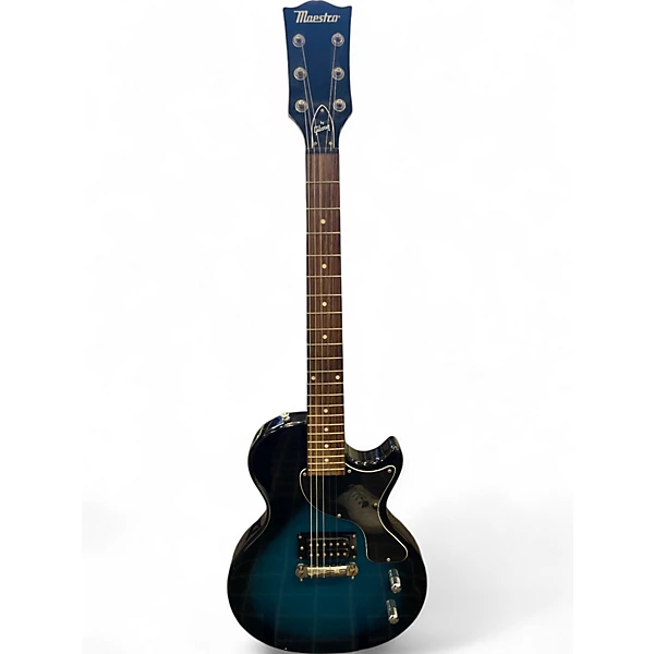 Used Maestro les paul jr Black Solid Body Electric Guitar