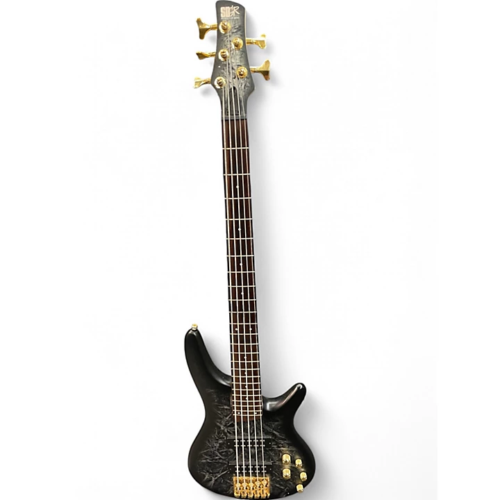 Used Ibanez SR305EDX Black Ice Frozen Matte Electric Bass Guitar