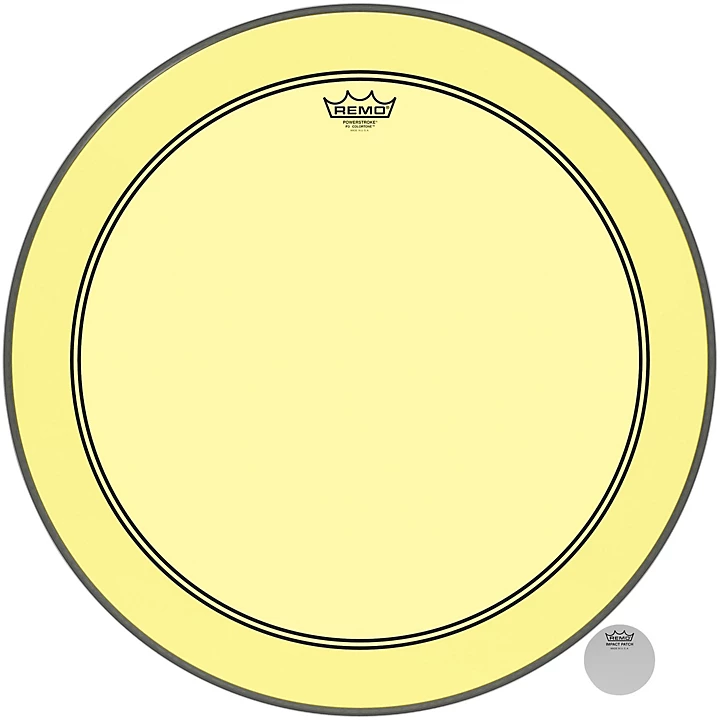 Powerstroke P3 Colortone Yellow Bass Drum Head 24 in