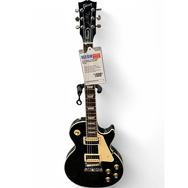 Gibson Used Gibson Les Paul Classic Black Solid Body Electric Guitar