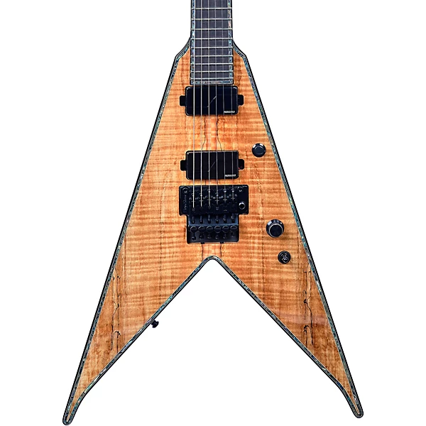 B.C. Rich JR V Extreme Exotic with Floyd Rose Electric Guitar Spalted Maple