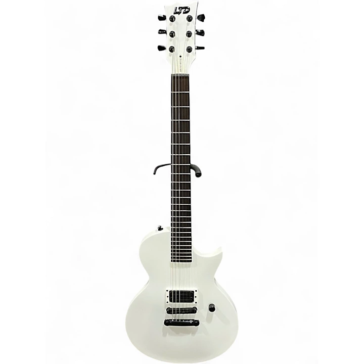 Used ESP LTD EC Arctic Metal White Solid Body Electric Guitar