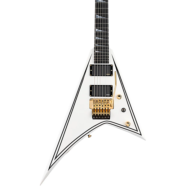 MJ Series Rhoads RR24 MG Electric Guitar White with Black Pinstripes