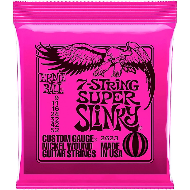 2623 Super Slinky 7 String Electric Guitar Strings