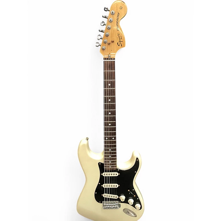 Used Squier 80's Series Strat Artic White Solid Body Electric Guitar