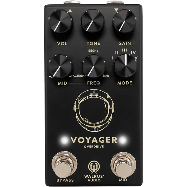 Voyager Pre Amp Overdrive MKII Effects Pedal Black