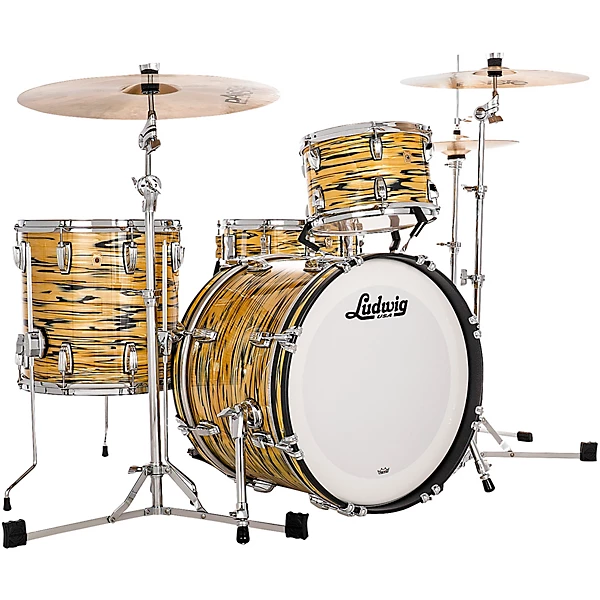 Legacy Mahogany 3 Piece Downbeat Shell Pack with 20 in Bass Drum Lemon Oyster