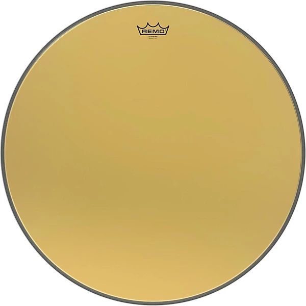Ambassador Starfire Gold Bass Drumhead 24 in