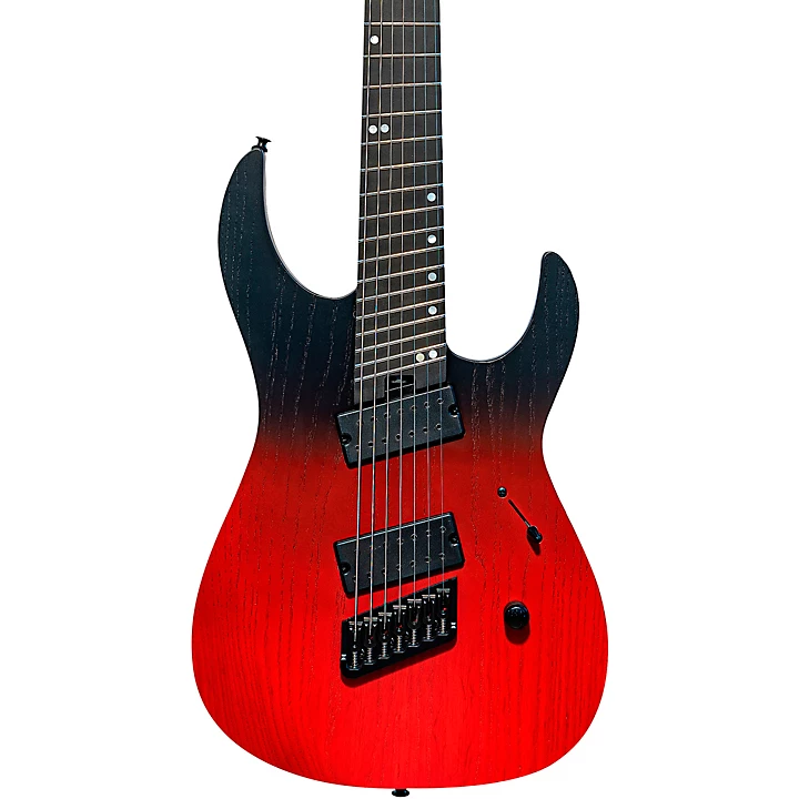 Ninja 7 String Multi Scale Performance Series Electric Guitar Crimson