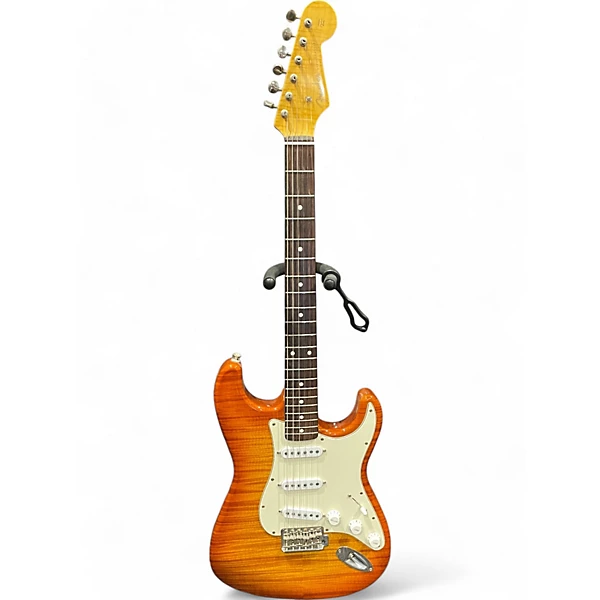 Used Fender Stratocaster Flame Top Solid Body Electric Guitar