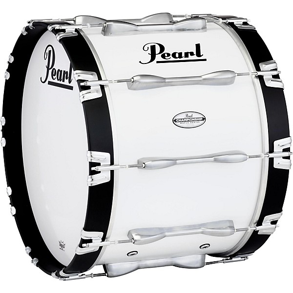 Championship Maple Marching Bass Drum 20x14 Inch Pure White