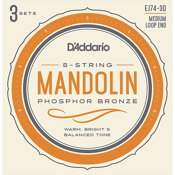 EJ74 3D Phosphor Bronze Medium Mandolin Strings