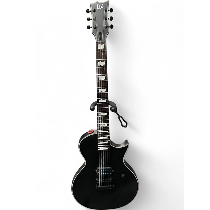 ESP Used ESP EC Black Metal Flat Black Solid Body Electric Guitar.gc