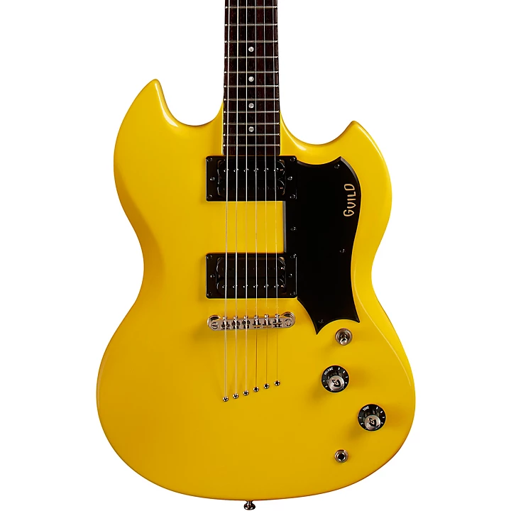 Polara Solid Body Electric Guitar Voltage Yellow