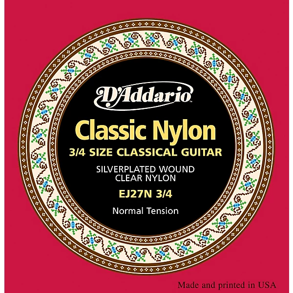 EJ27 Nylon Classical Guitar Strings 3 4 Size