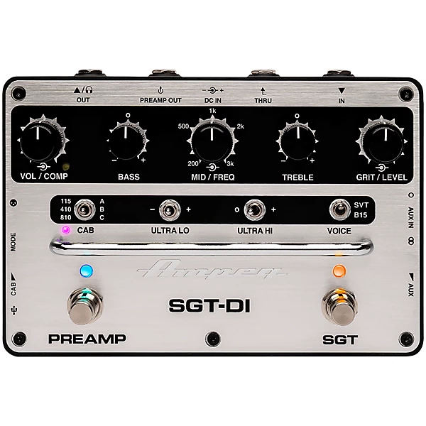 Ampeg SGT DI All in One Bass Box Effects Pedal Black