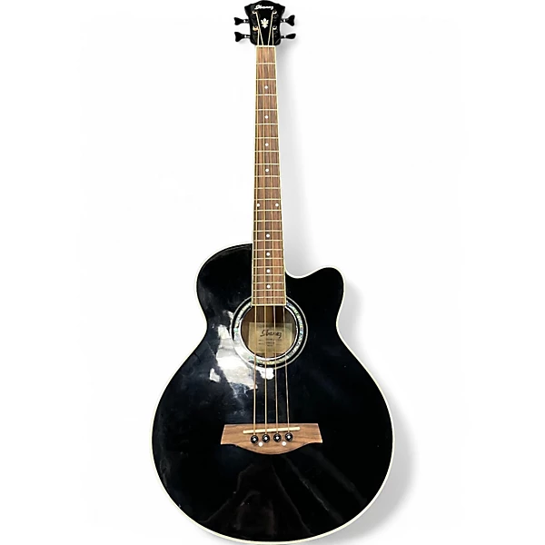 Used Ibanez AEB10BE Black Acoustic Bass Guitar