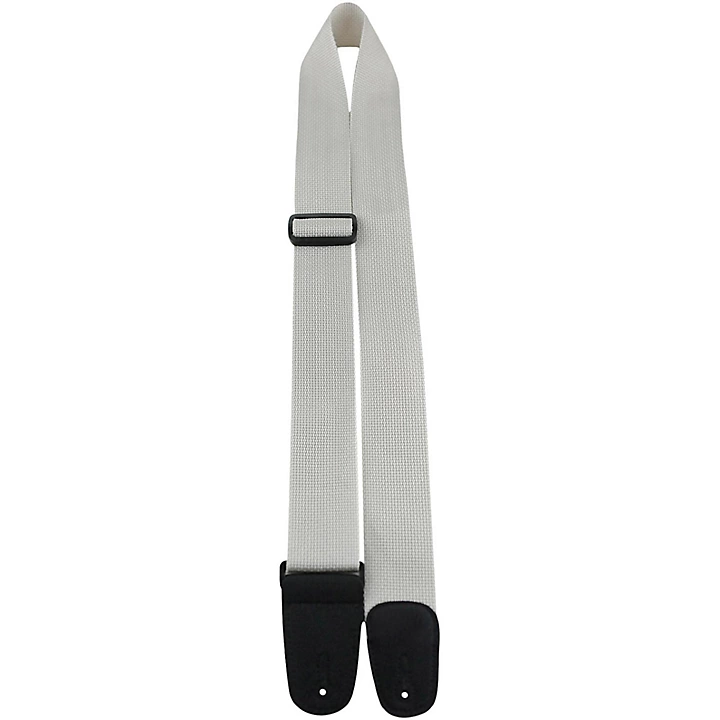2 Poly Guitar Strap Silver 2 in