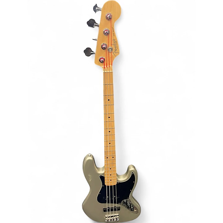 Used Fender mod shop jazz bass Silver Electric Bass Guitar
