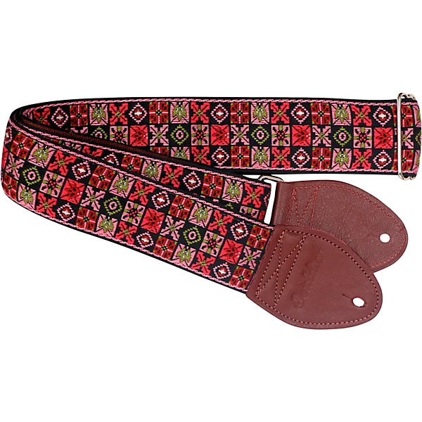 Woodstock Guitar Strap Pink 2 in