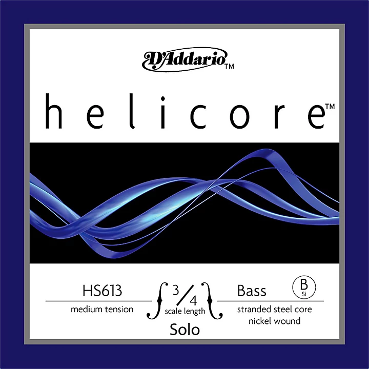 Helicore Solo Series Double Bass Low B String 3 4 Size Medium