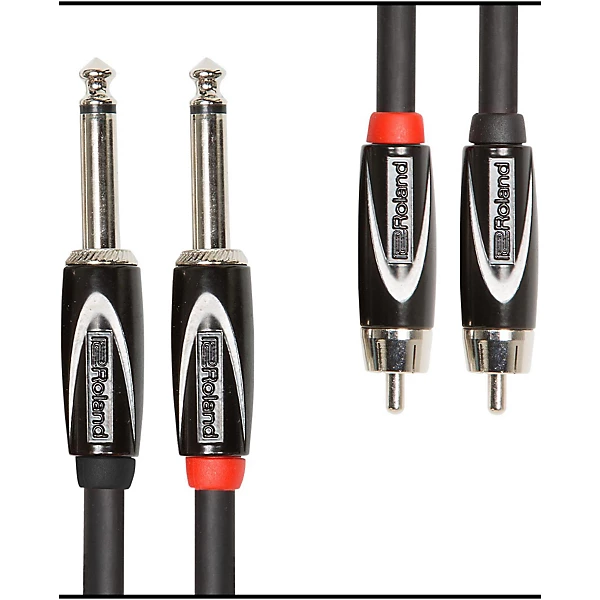 Black Series Dual RCA 1 4 Interconnect Cable 10 ft Black