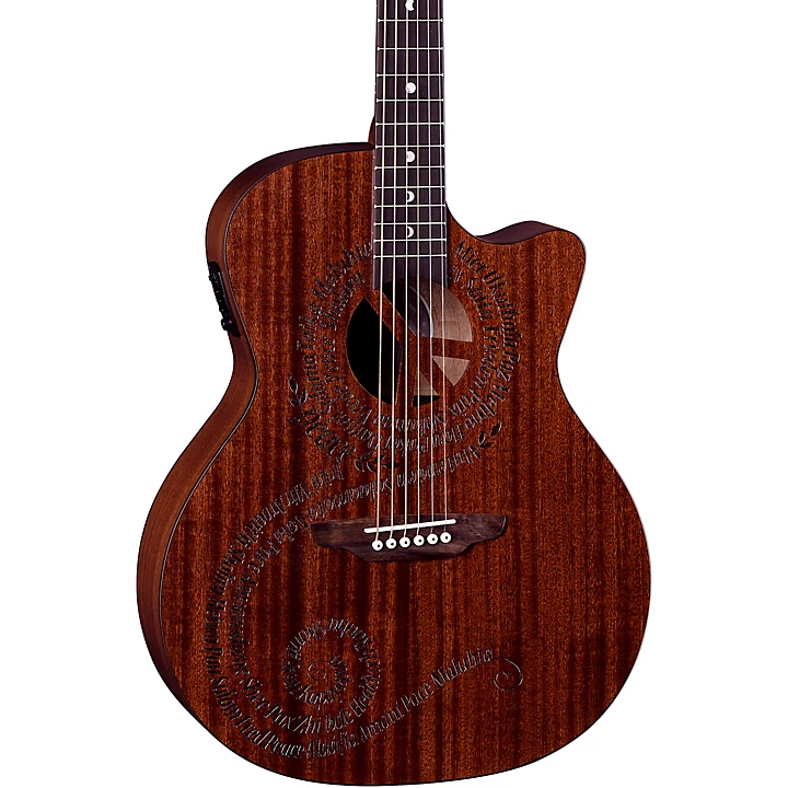 Luna Gypsy Maluhia Grand Concert Acoustic Electric Guitar Natural