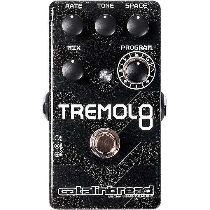 Tremolo 8 Effects Pedal Sparkle Black